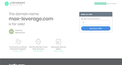 Desktop Screenshot of max-leverage.com
